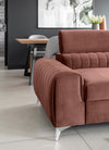 Eltap Divano Letto 3 posti in velluto Laurette Plus Rosa