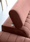 Eltap Divano Letto 3 posti in velluto Laurette Plus Rosa