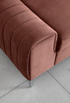 Eltap Divano Letto 3 posti in velluto Laurette Plus Rosa