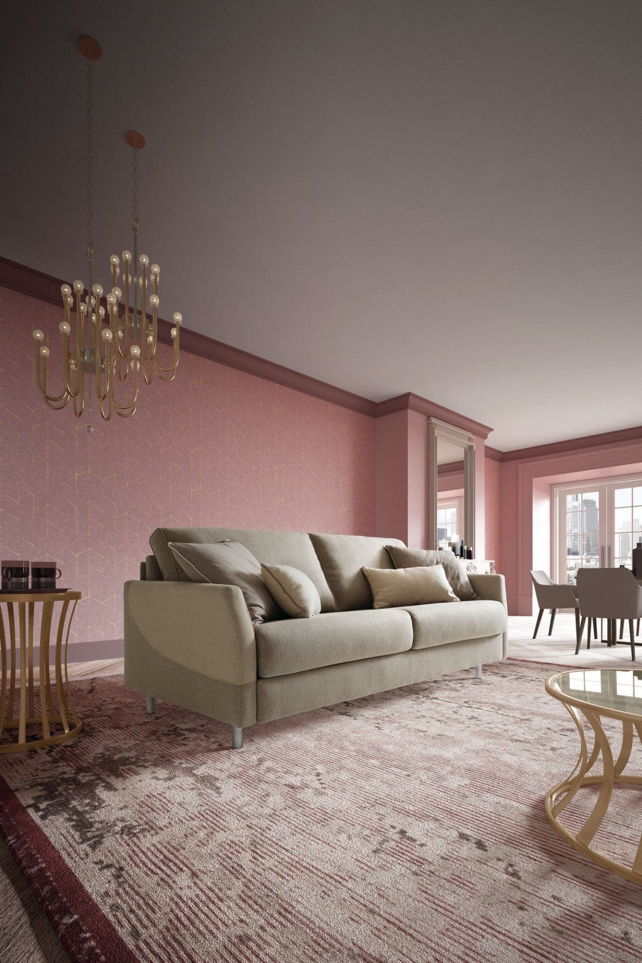 LeComfort Divano Letto 3 posti Malvi Beige
