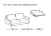 LeComfort Divano Letto 3 posti Malvi Beige