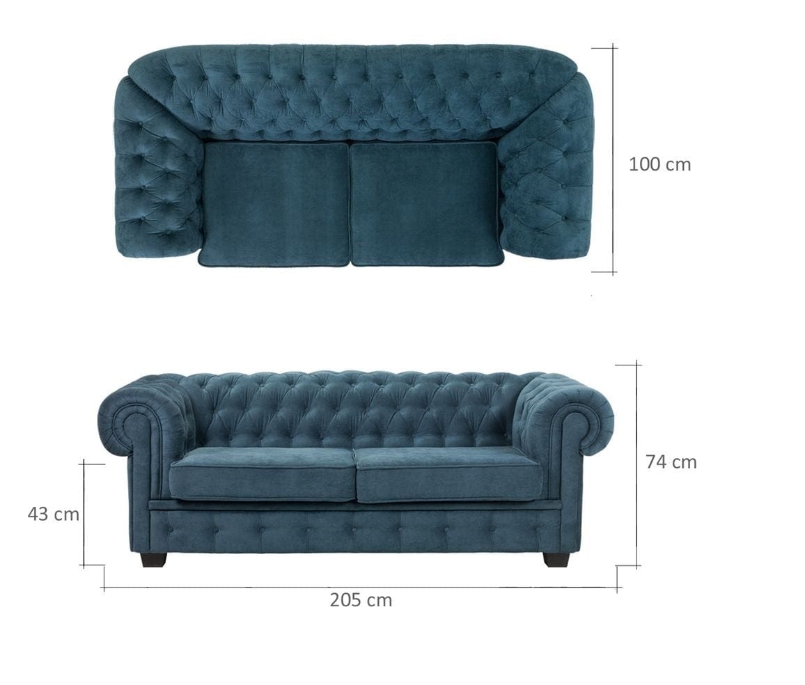 Wersal Divano Letto 3 posti Mastera Blu