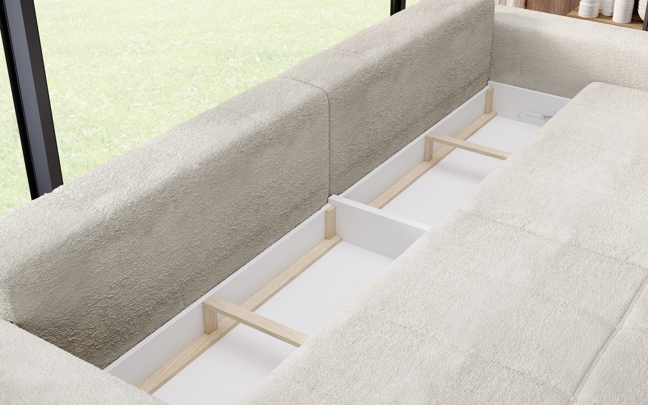 Wersal Divano Letto 3 posti Mindelis Crema