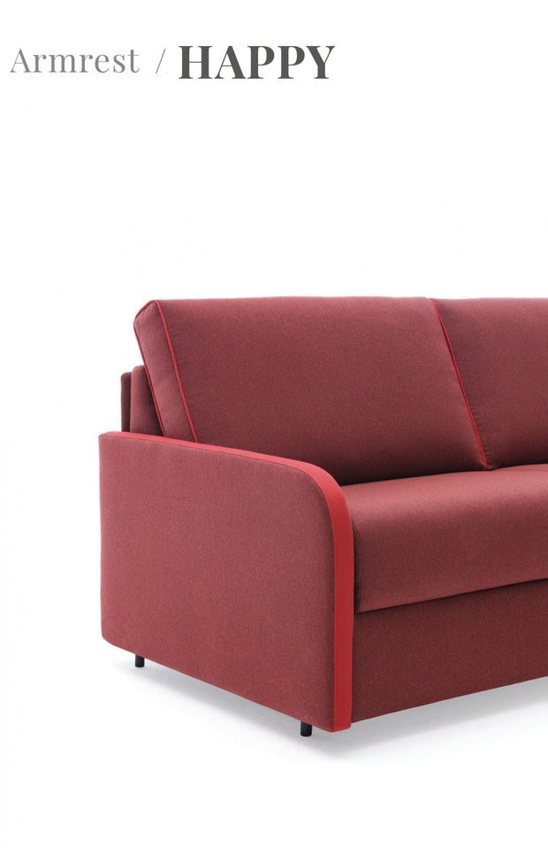 LeComfort Divano Letto 3 posti Sabrini Rosso
