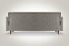 Serhat Divano letto con contenitore, imbottito in tessuto 3 posti Dallas Grey K1, l214xL84xH86 cm