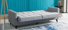 Serhat Divano letto con contenitore, imbottito in tessuto 3 posti Orlando Grey K1, l214xL84xH86 cm