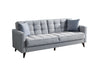 Serhat Divano letto con contenitore, imbottito in tessuto 3 posti Orlando Grey K1, l214xL84xH86 cm
