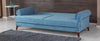 Serhat Divano letto imbottito, 3 posti Step Blue K1, l225xL92xH85 cm