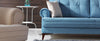 Serhat Divano letto imbottito, 3 posti Step Blue K1, l225xL92xH85 cm