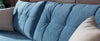 Serhat Divano letto imbottito, 3 posti Step Blue K1, l225xL92xH85 cm