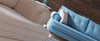 Serhat Divano letto imbottito, 3 posti Step Blue K1, l225xL92xH85 cm