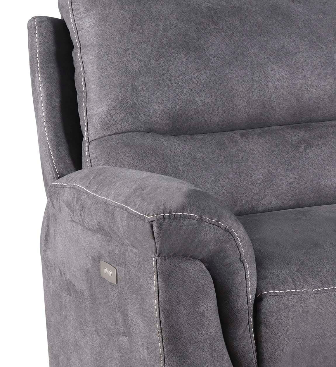 Moycor Divano Reclinabile 3 posti in tessuto Basil Grigio