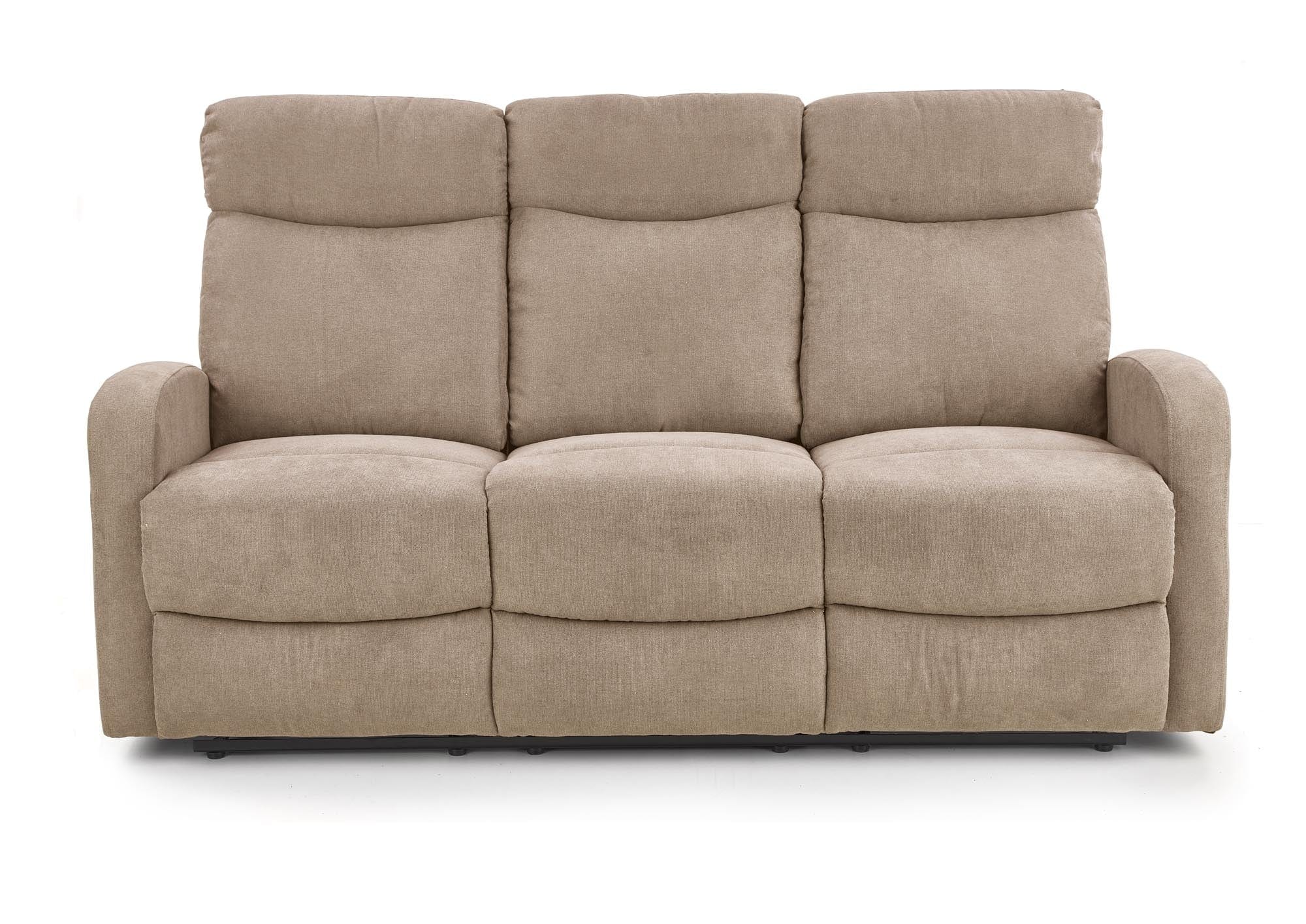 Halmar Divano Reclinabile a 3 posti in tessuto Osmond 3S Beige