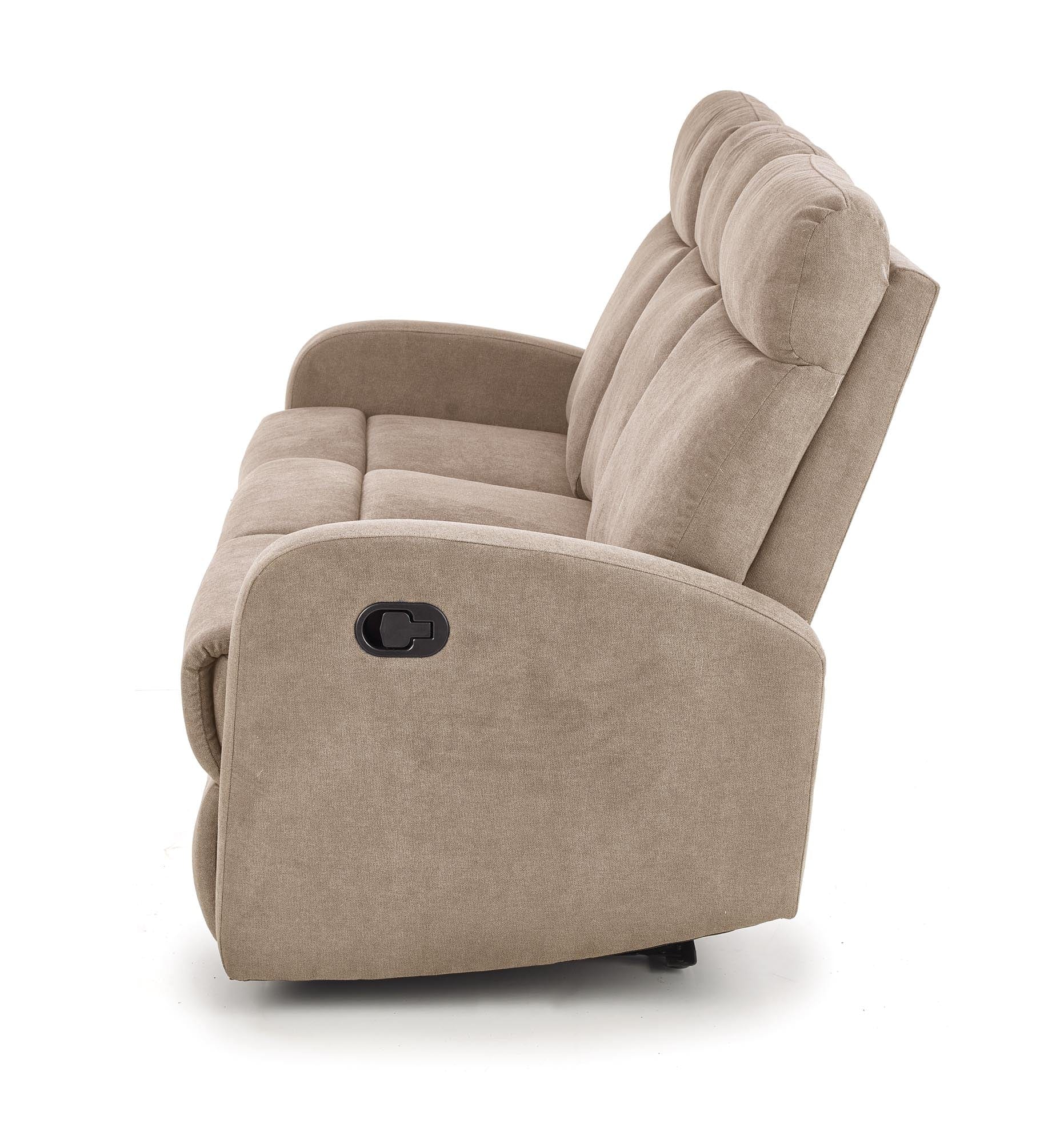 Halmar Divano Reclinabile a 3 posti in tessuto Osmond 3S Beige