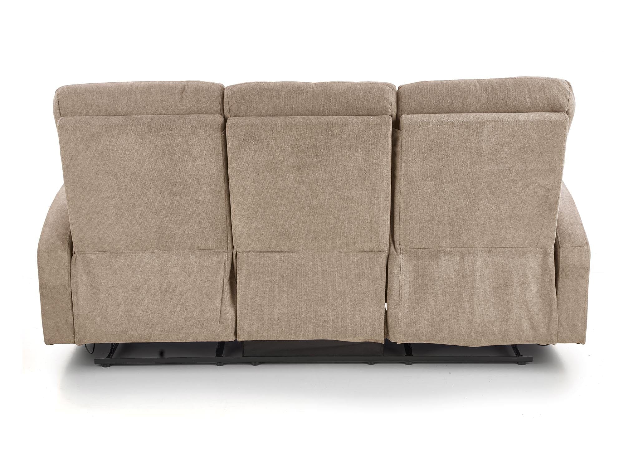 Halmar Divano Reclinabile a 3 posti in tessuto Osmond 3S Beige