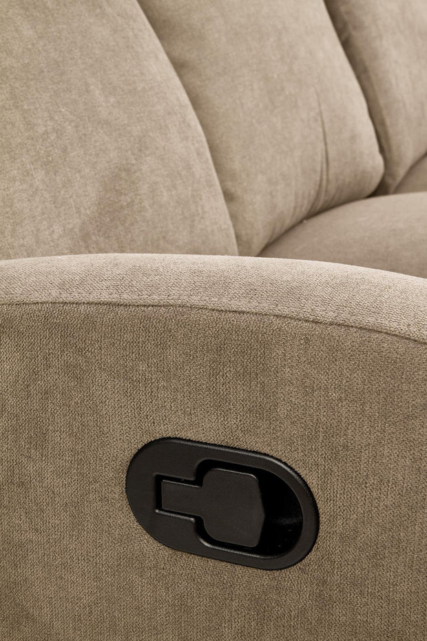 Halmar Divano Reclinabile a 3 posti in tessuto Osmond 3S Beige