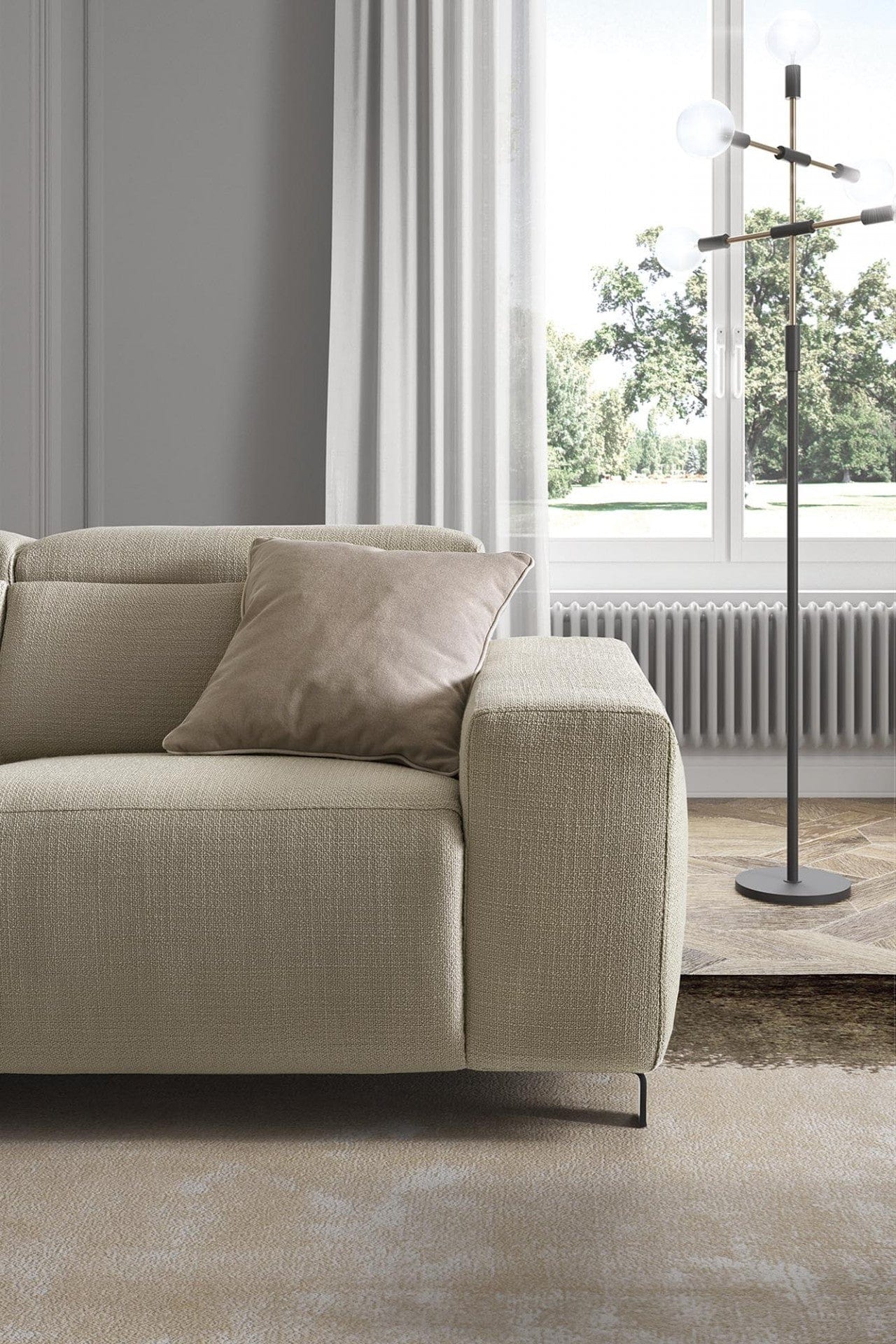 LeComfort Divano relax elettrico 2 posti Sebian Beige