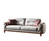 Serhat Divano rivestito in tessuto, 3 posti, con funzione letto per 1 persona Zenit Grey K1, l248xL96xH85 cm