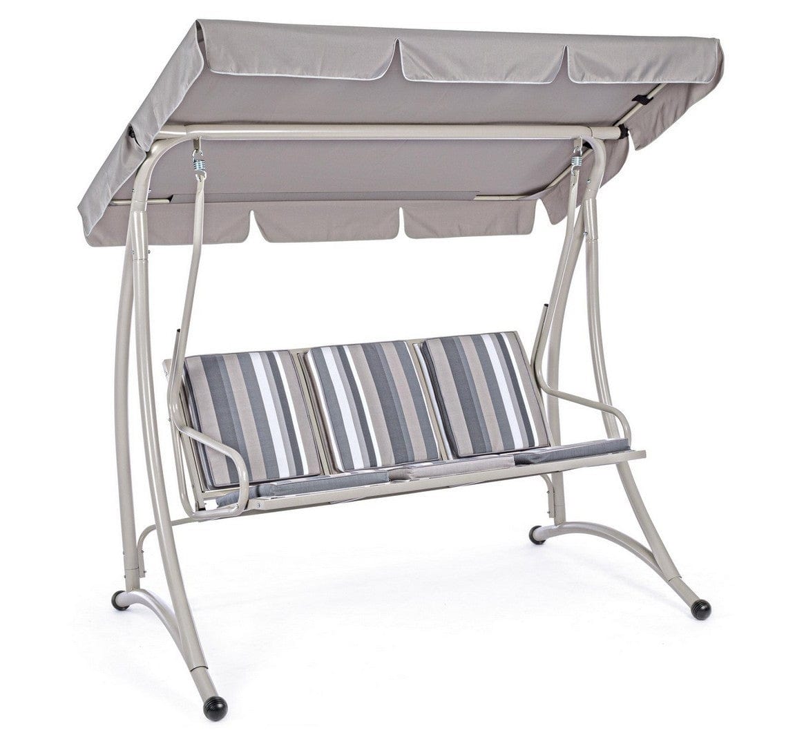 Bizzotto Dondolo da giardino 3 posti Grely Avory Multicolore