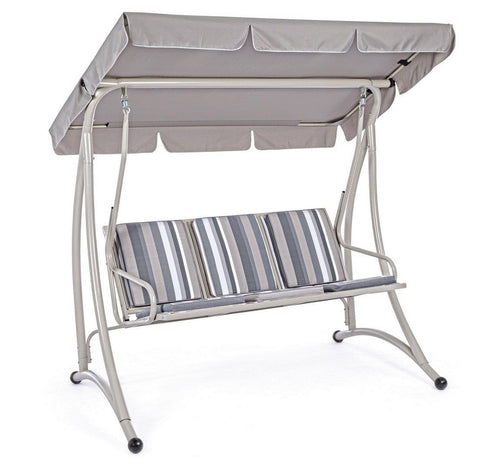 Bizzotto Dondolo da giardino 3 posti Grely Avory Multicolore