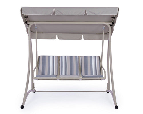 Bizzotto Dondolo da giardino 3 posti Grely Avory Multicolore