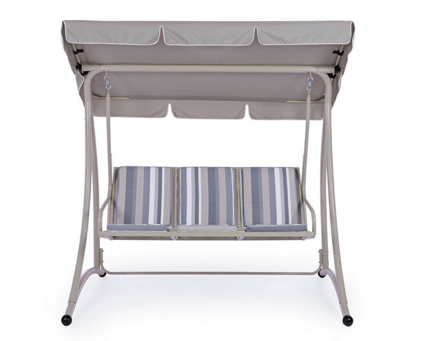 Bizzotto Dondolo da giardino 3 posti Grely Avory Multicolore