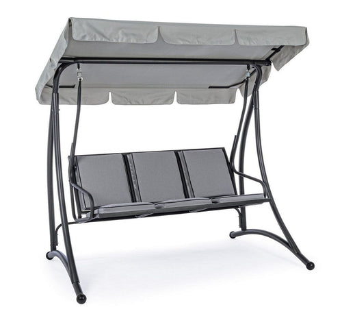 Bizzotto Dondolo da giardino 3 posti Grely Grigio