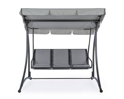 Bizzotto Dondolo da giardino 3 posti Grely Grigio