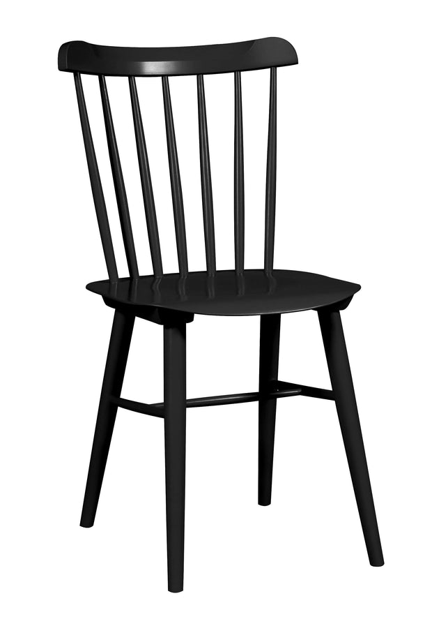 Ton Ironica Sedia in legno di faggio nero, L44xH47,5xD84,5 cm