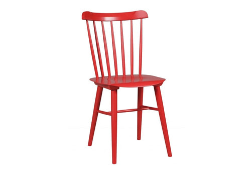 Ton Ironica Sedia in legno di faggio rosso, l44xL47,5xH84,5 cm