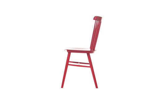 Ton Ironica Sedia in legno di faggio rosso, l44xL47,5xH84,5 cm