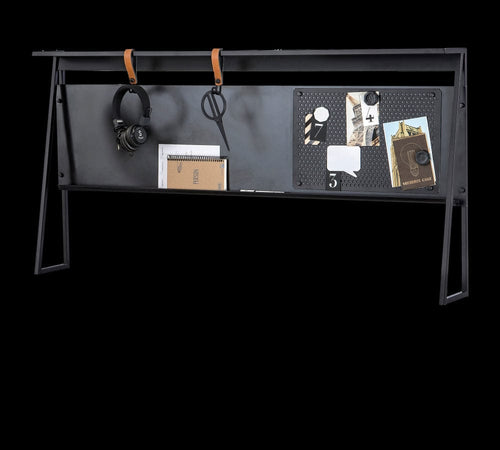 Lavagna multifunzionale per giovani in metallo scuro nero/grafite, l114xl16xh66 cm