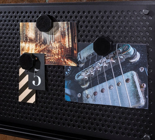 Lavagna multifunzionale per giovani in metallo scuro nero/grafite, l114xl16xh66 cm (1)