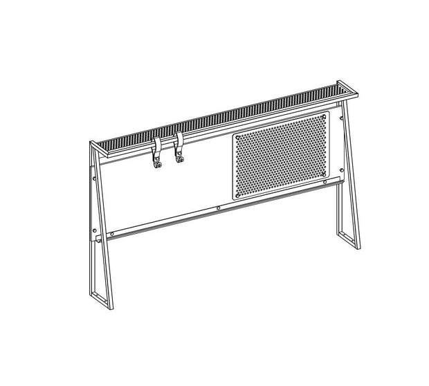 Lavagna multifunzionale per giovani in metallo scuro nero/grafite, l114xl16xh66 cm (2)