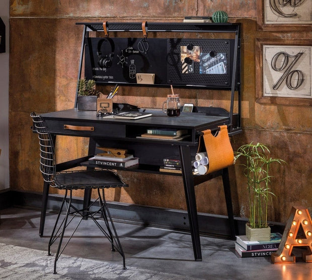 Lavagna multifunzionale per giovani in metallo scuro nero/grafite, l114xl16xh66 cm (3)