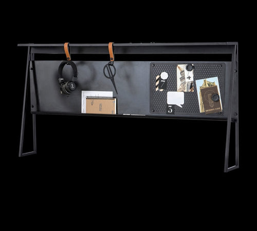 Lavagna multifunzionale per giovani in metallo scuro nero/grafite, l134xl16xh66 cm