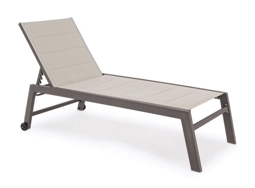 Lettino da giardino Hilde Alto Beige