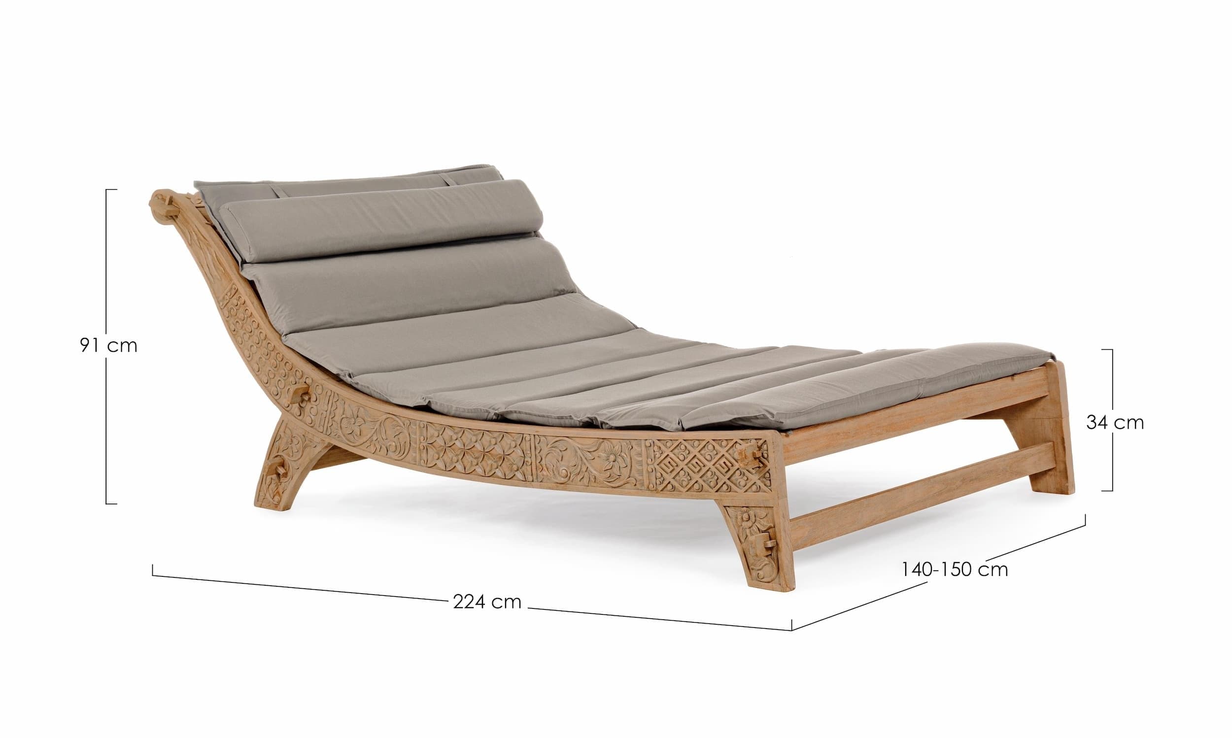 Lettino da giardino Sanur Naturale (11)