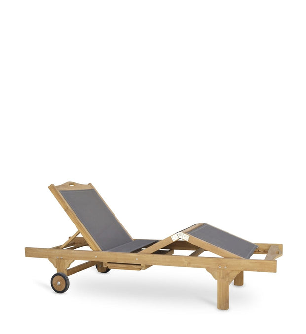 Lettino da giardino Screen Wheels Grigio