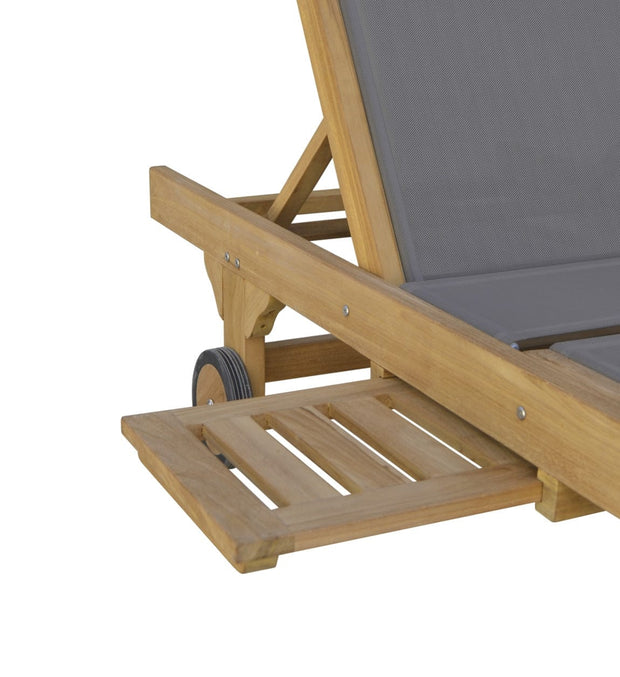 Lettino da giardino Screen Wheels Grigio (4)