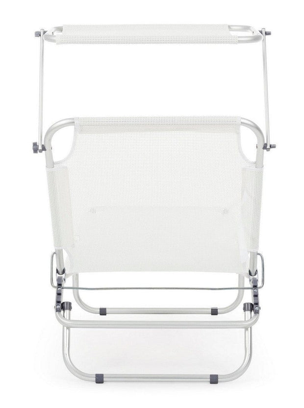 Lettino pieghevole da giardino Cross Beach Bianco (4)