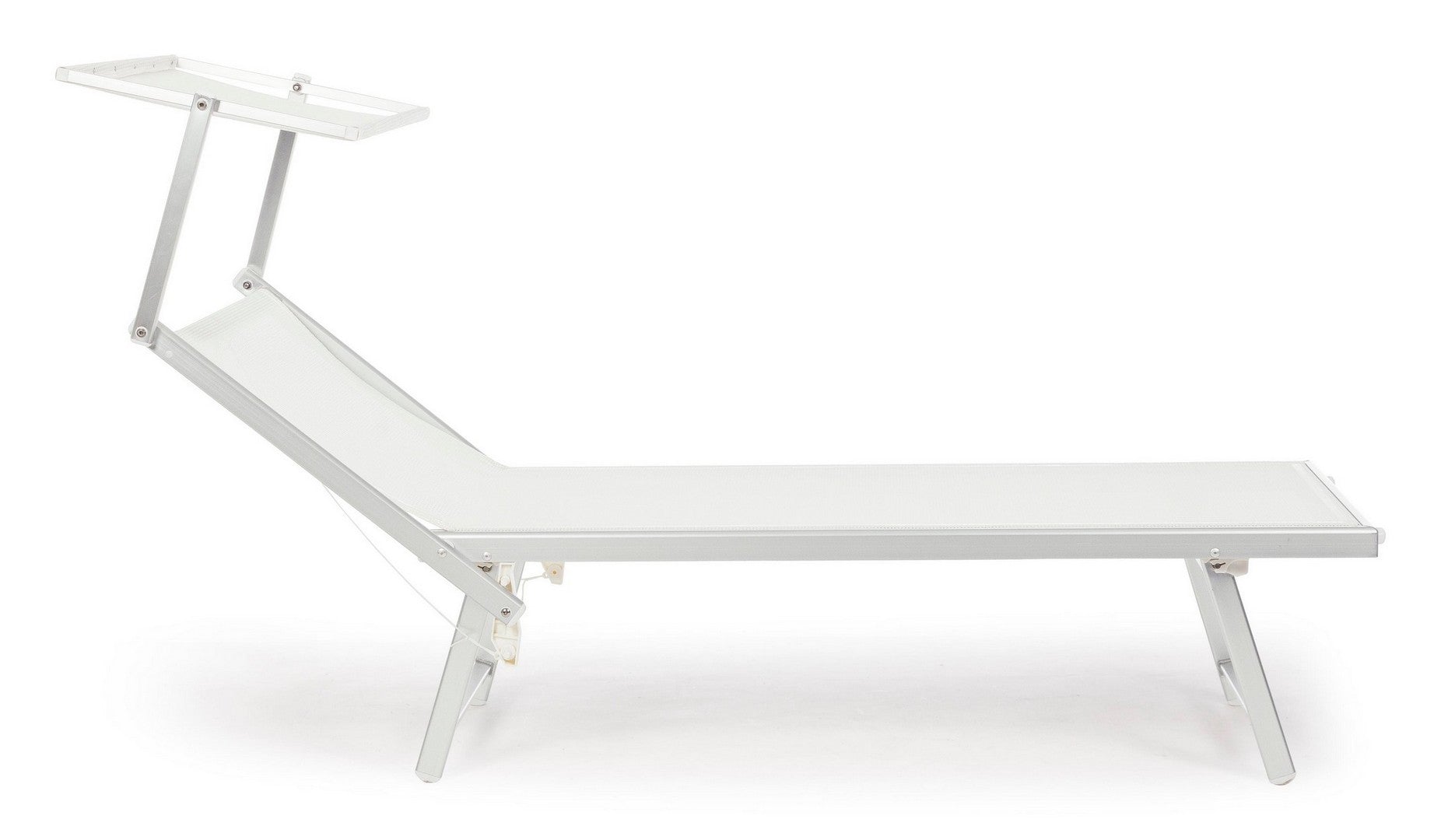 Lettino pieghevole da giardino Cross Bianco (1)