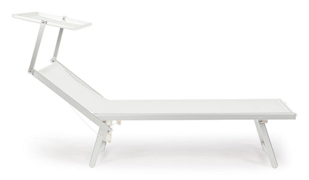 Lettino pieghevole da giardino Cross Bianco (1)