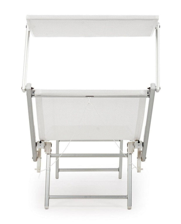 Lettino pieghevole da giardino Cross Bianco (3)