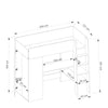 Letto a castello per bambini/adolescenti con scrivania, scaffale e armadio integrati om TO 01 Bianco, 90 x 200 cm (5)