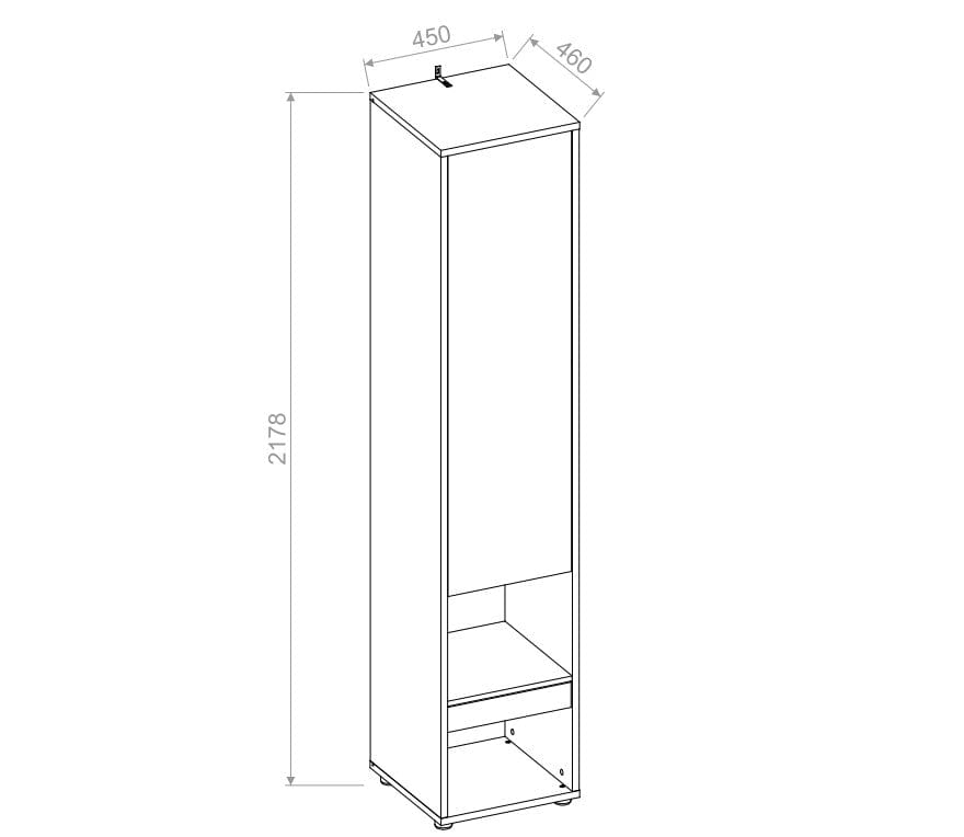 Letto a Scomparsa con meccanismo pneumatico, giroletto e 2 armadietti Bed Concept Verticale BC07 Bianco Opaco, 200 x 140 cm (8)