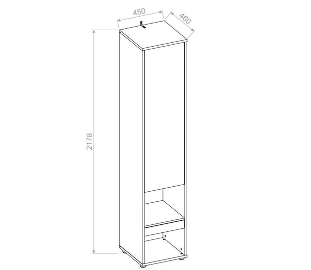 Letto a Scomparsa con meccanismo pneumatico, giroletto e 2 armadietti Bed Concept Verticale BC07 Bianco Opaco, 200 x 140 cm (8)