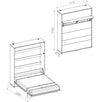 Letto a Scomparsa con meccanismo pneumatico, giroletto e 2 armadietti Bed Concept Verticale BC07 Bianco Opaco, 200 x 160 cm (4)