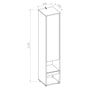 Letto a Scomparsa con meccanismo pneumatico, giroletto e 2 armadietti Bed Concept Verticale BC07 Bianco Opaco, 200 x 180 cm (7)