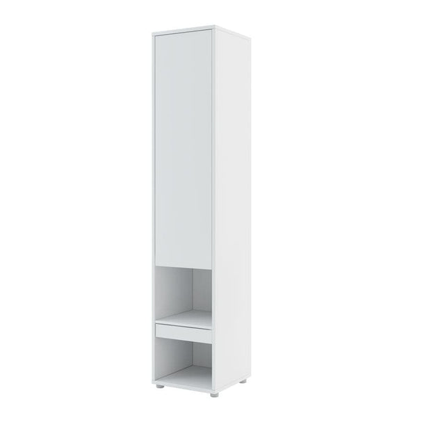 Letto a Scomparsa con meccanismo pneumatico, illuminazione, giroletto e 2 armadietti Bed Concept Verticale BC07 Bianco Opaco, 200 x 180 cm (3)
